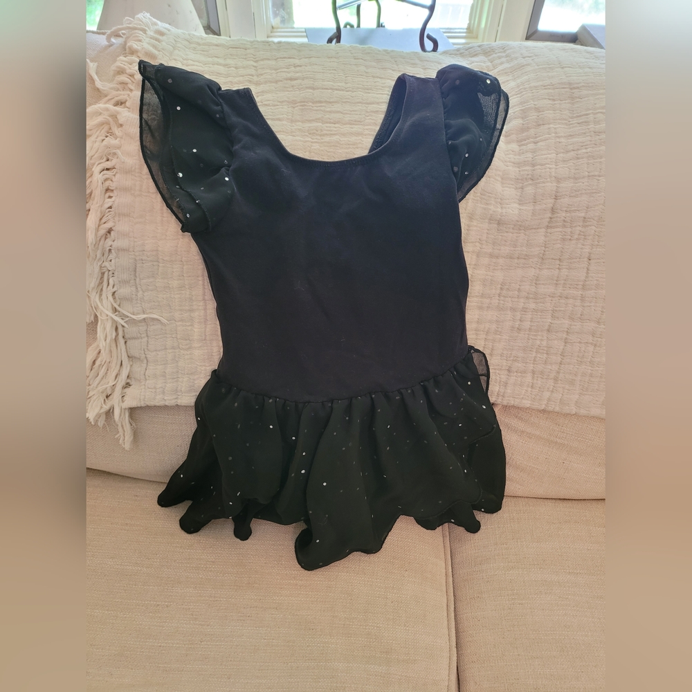 Girls dance leotard black size M 7-8